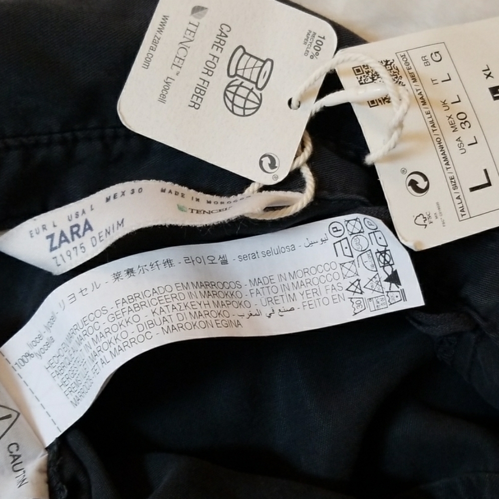 ZARA // tencel lyocell flowy snap button shirt - Picture 13 of 15